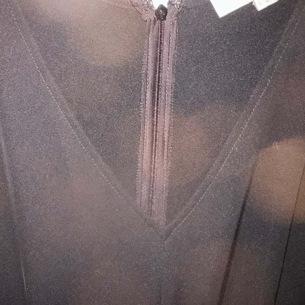 LOFT Black Long-Sleeve V-Neck Jumpsuit with Tie Waist. Size 12. - Picture 10 of 16